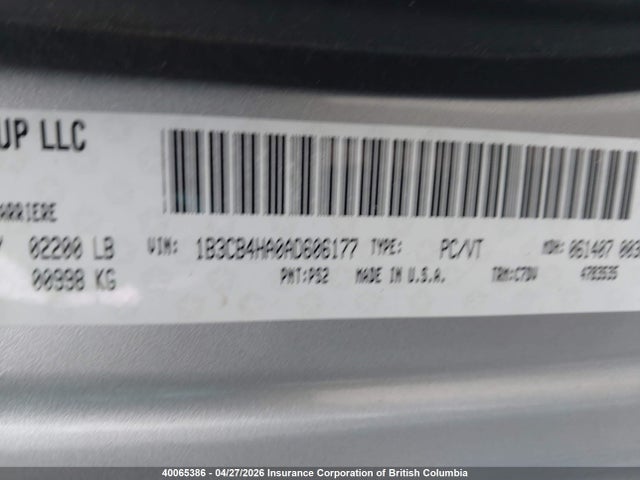 Продаж на аукціоні авто 2010 Dodge Caliber Sxt, vin: 1B3CB4HA0AD606177, номер лоту: 40065386