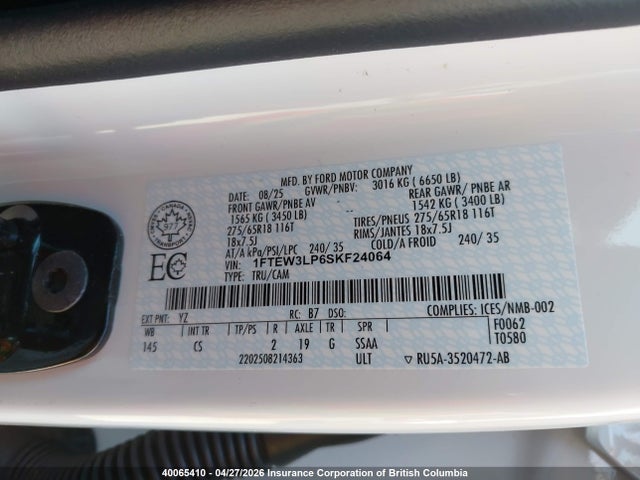 1FTEW3LP6SKF24064 Ford F150