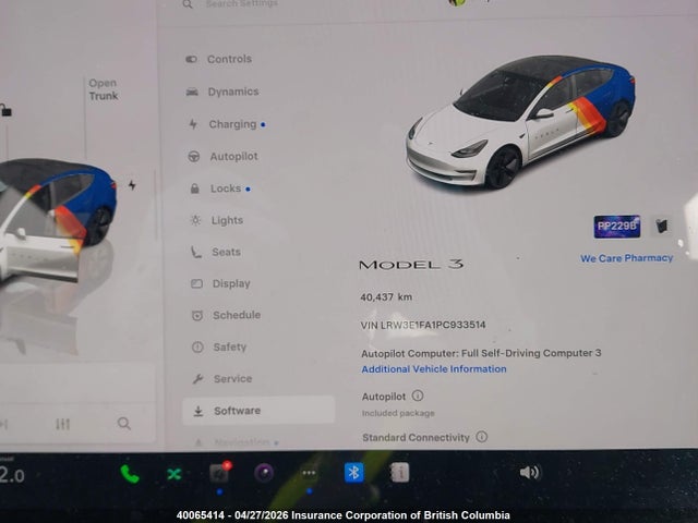 Продажа на аукционе авто 2023 Tesla Model 3 Rwd, vin: LRW3E1FA1PC933514, номер лота: 40065414