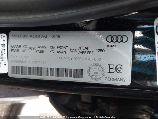 Продажа на аукционе авто 2016 Audi A6 Prestige, vin: WAUHMAFCXGN014772, номер лота: 40061552