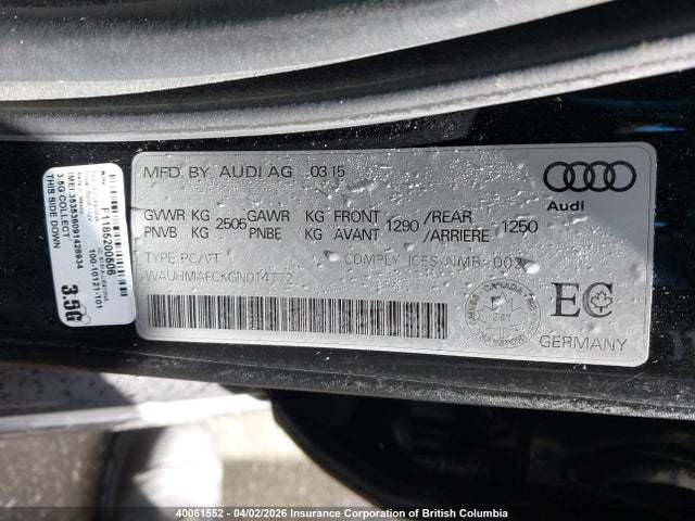 Продажа на аукционе авто 2016 Audi A6 Prestige, vin: WAUHMAFCXGN014772, номер лота: 40061552