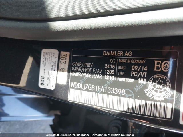 Aukcja sprzedaży 2015 Mercedes-benz Cls 63 Amg S-model, vin: WDDLJ7GB1FA133398, numer aukcji: 40061990