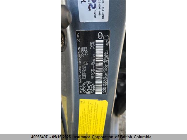 Продажа на аукционе авто 2005 Lexus Es330, vin: JTHBA30G955104127, номер лота: 40065497