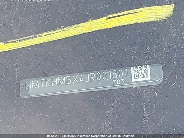 2018 Toyota C-hr მანქანა იყიდება აუქციონზე, vin: NMTKHMBX4JR001801, აუქციონის ნომერი: 40065515