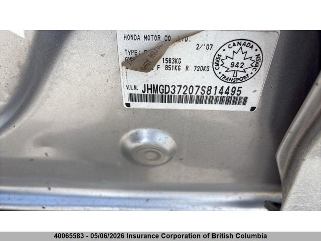 Продаж на аукціоні авто 2007 Honda Fit, vin: JHMGD37207S814495, номер лоту: 40065583