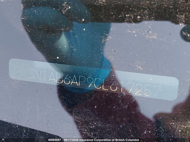 40065587 :رقم المزاد ، 3N1AB6AP9CL617257 vin ، 2012 Nissan Sentra 2.0 S مزاد بيع