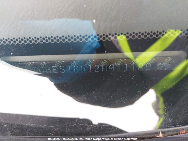 Aukcja sprzedaży 2002 Honda Civic Dx, vin: 2HGES16412H911180, numer aukcji: 40058990