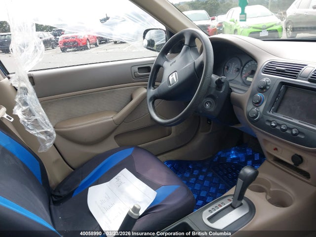 Aukcja sprzedaży 2002 Honda Civic Dx, vin: 2HGES16412H911180, numer aukcji: 40058990
