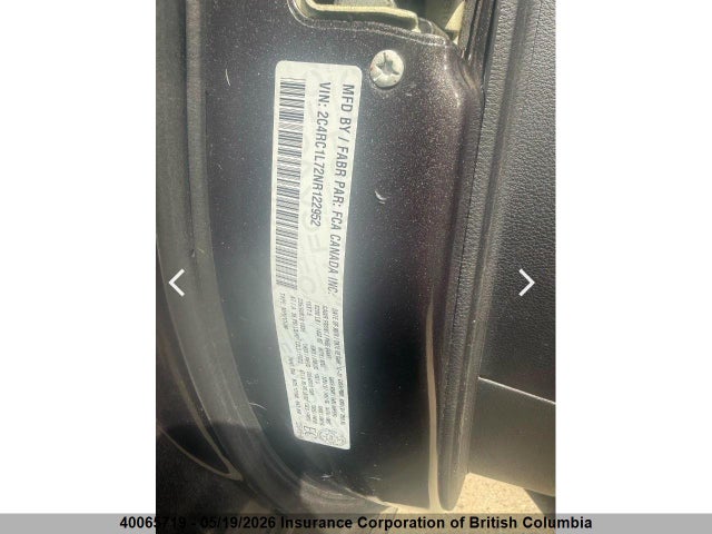2C4RC1L72NR122952 Chrysler Pacifica Hybrid Touring L