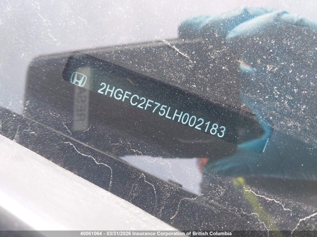 Продажа на аукционе авто 2020 Honda Civic Ex, vin: 2HGFC2F75LH002183, номер лота: 40061064