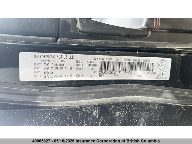 Aukcja sprzedaży 2018 Jeep Grand Cherokee Trailhawk, vin: 1C4RJFLT4JC263105, numer aukcji: 40065827