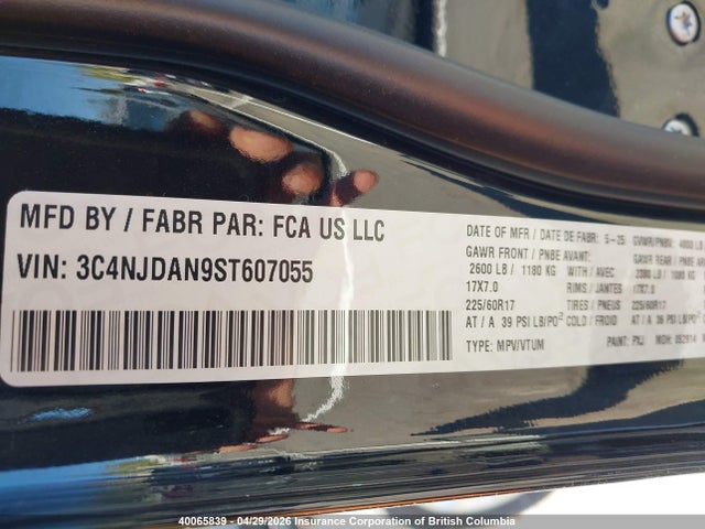 Продаж на аукціоні авто 2025 Jeep Compass Sport, vin: 3C4NJDAN9ST607055, номер лоту: 40065839