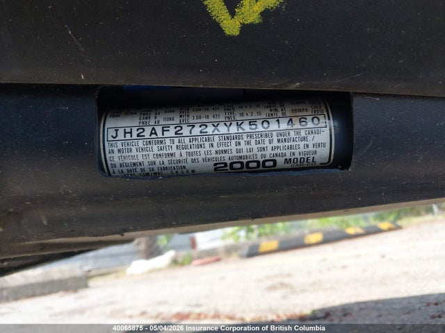 Aukcja sprzedaży 2000 Honda Sk50 M, vin: JH2AF272XYK501460, numer aukcji: 40065875