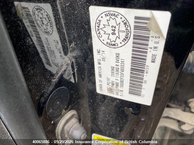19UUB2F55FA800341 Acura TLX