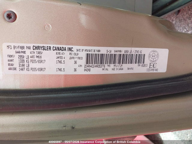 Aukcja sprzedaży 2010 Dodge Grand Caravan Se, vin: 2D4RN4DE4AR353776, numer aukcji: 40065897