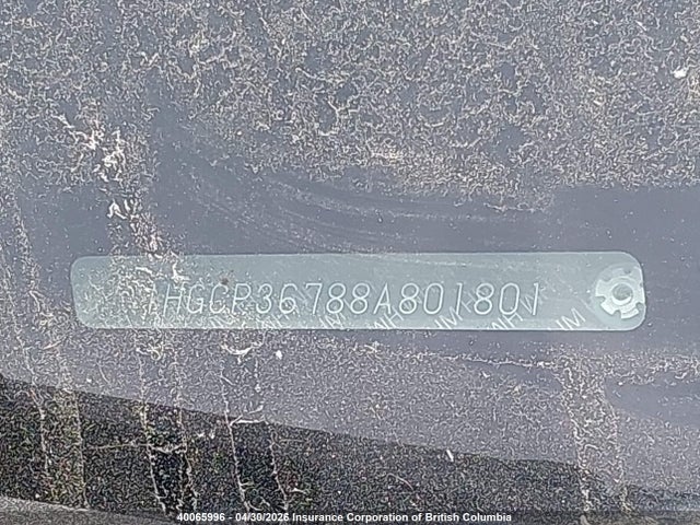 Aukcja sprzedaży 2008 Honda Accord Ex V6, vin: 1HGCP36788A801801, numer aukcji: 40065996