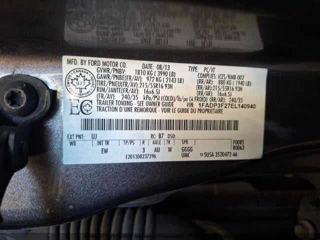 40066007 :رقم المزاد ، 1FADP3F27EL140940 vin ، 2014 Ford Focus مزاد بيع