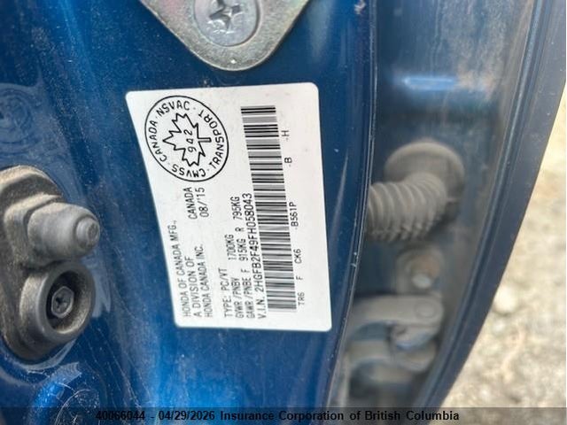 Aukcja sprzedaży 2015 Honda Civic, vin: 2HGFB2F49FH058043, numer aukcji: 40066044