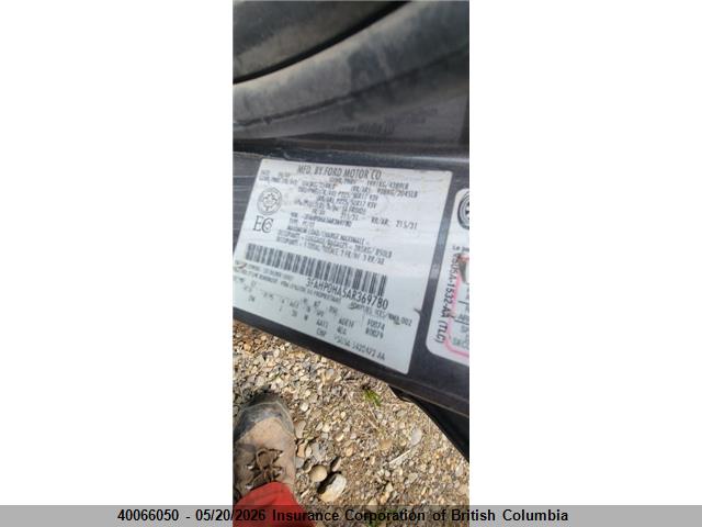 2010 Ford Fusion Se მანქანა იყიდება აუქციონზე, vin: 3FAHP0HA5AR369780, აუქციონის ნომერი: 40066050