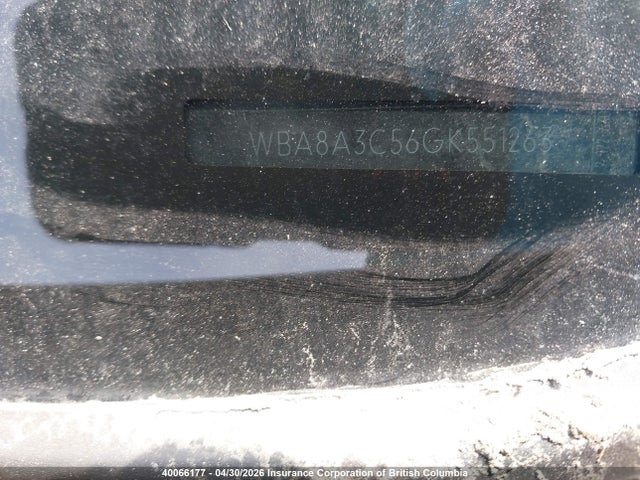 40066177 :رقم المزاد ، WBA8A3C56GK551263 vin ، 2016 Bmw 320i مزاد بيع