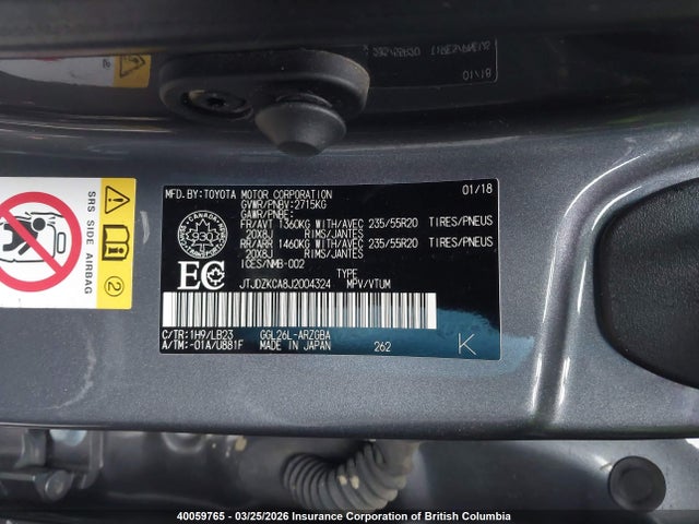 JTJDZKCA8J2004324 Lexus Rx 350 L