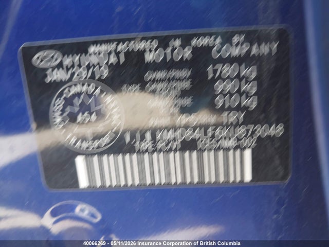 KMHD84LF6KU873048 Hyundai Elantra Sel/value/limited
