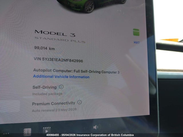 Aukcja sprzedaży 2021 Tesla Model 3, vin: 5YJ3E1EA2MF842996, numer aukcji: 40066455