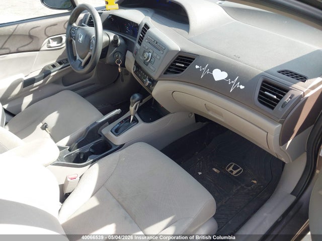 Aukcja sprzedaży 2012 Honda Civic, vin: 2HGFB2F41CH054807, numer aukcji: 40066539