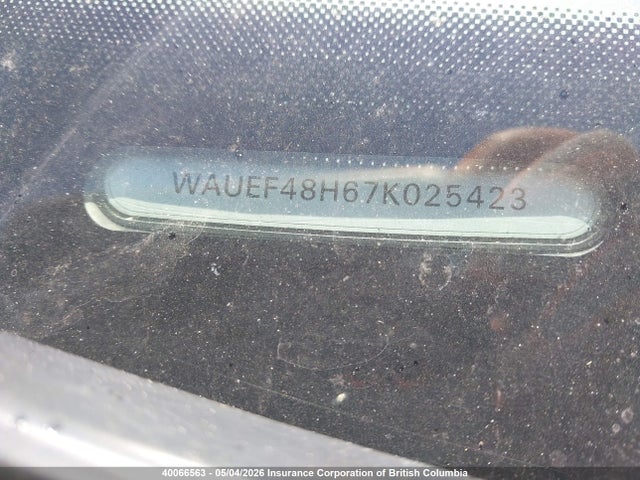 40066563 :رقم المزاد ، WAUEF48H67K025423 vin ، 2007 Audi A4 مزاد بيع