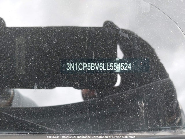 40065741 :رقم المزاد ، 3N1CP5BV6LL554524 vin ، 2020 Nissan Kicks S مزاد بيع