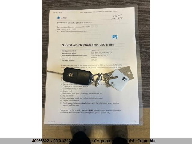 Aukcja sprzedaży 2010 Volkswagen Gti, vin: WVWEV7AJ0AW418970, numer aukcji: 40066602