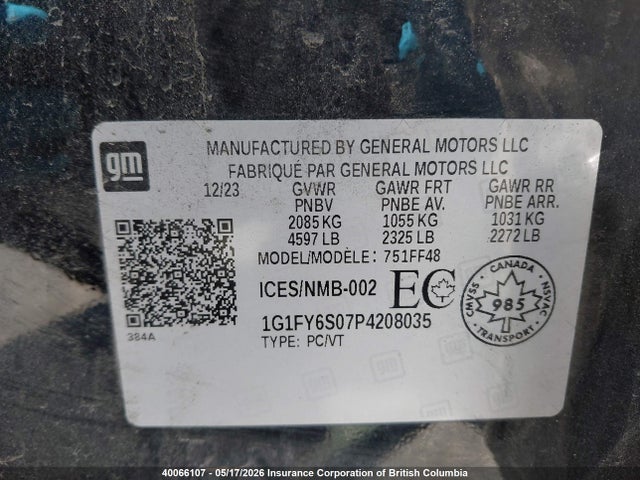 1G1FY6S07P4208035 Chevrolet Bolt Euv Lt