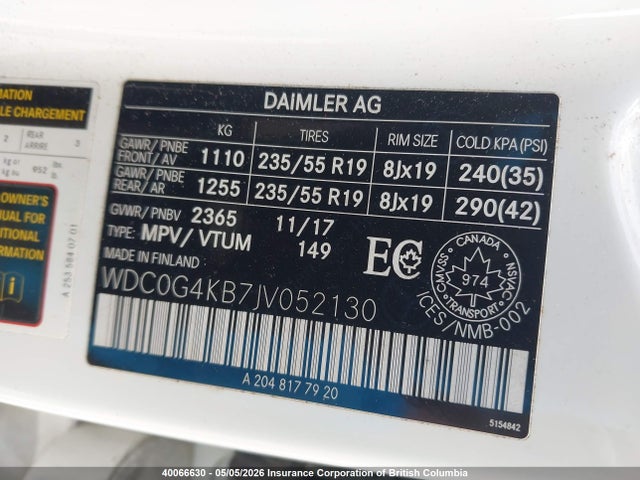 WDC0G4KB7JV052130 Mercedes-Benz Glc 300 4matic