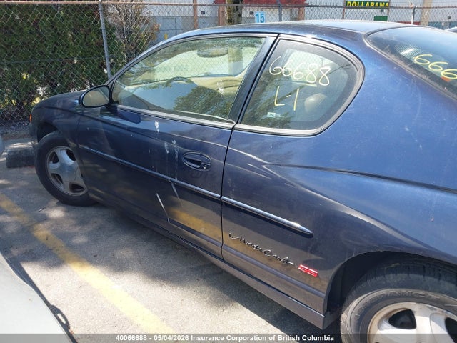 2000 Chevrolet Monte Carlo Ss მანქანა იყიდება აუქციონზე, vin: 2G1WX12K1Y9375061, აუქციონის ნომერი: 40066688