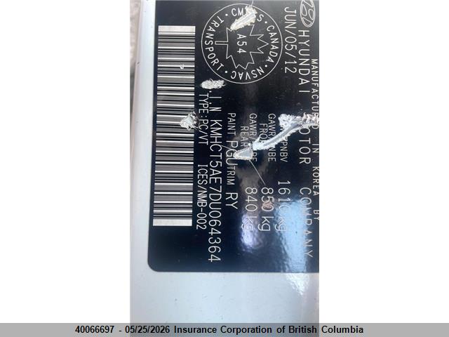 Aukcja sprzedaży 2013 Hyundai Accent Gls/gs, vin: KMHCT5AE7DU064364, numer aukcji: 40066697