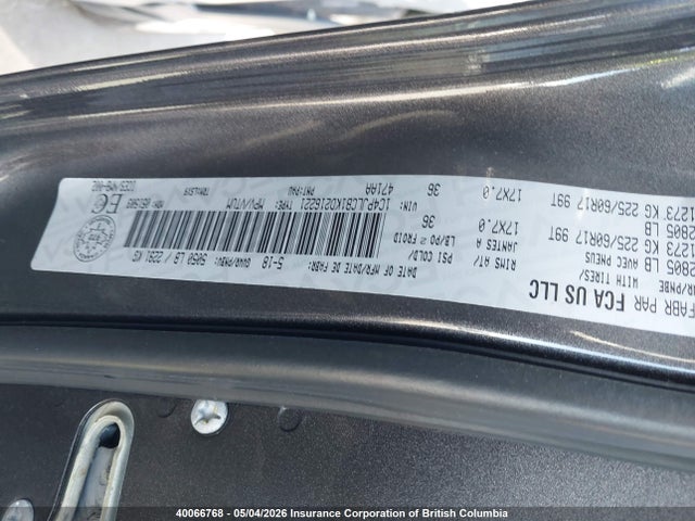 1C4PJLCB1KD216221 Jeep Cherokee Latitude