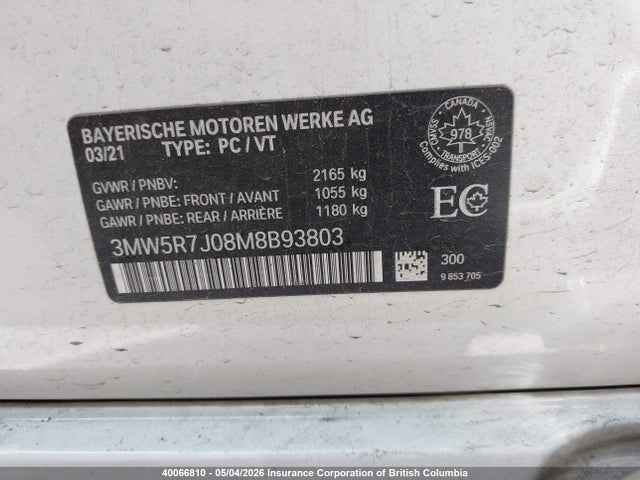 3MW5R7J08M8B93803 BMW 330I