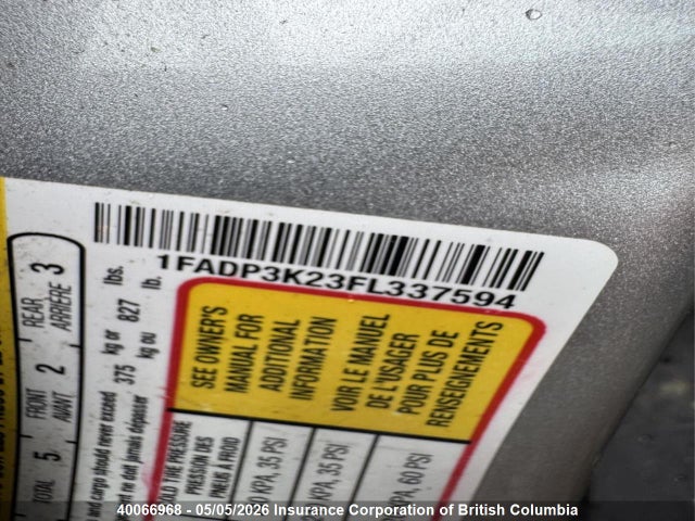 Ford Focus 2015 1FADP3K23FL337594 Image 3