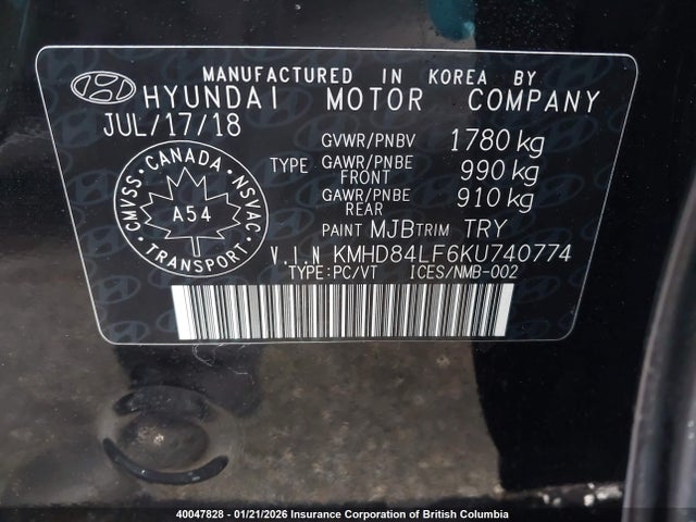KMHD84LF6KU740774 Hyundai Elantra Sel/value/limited