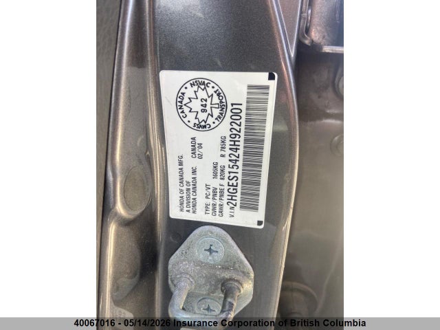 Aukcja sprzedaży 2004 Honda Civic, vin: 2HGES15424H922001, numer aukcji: 40067016