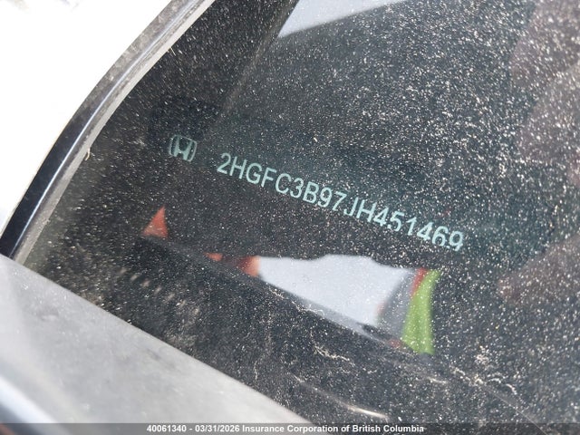 Продаж на аукціоні авто 2018 Honda Civic Touring, vin: 2HGFC3B97JH451469, номер лоту: 40061340