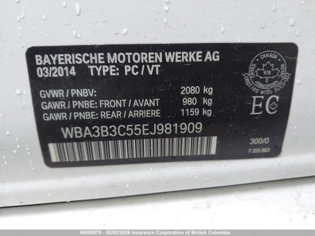 Aukcja sprzedaży 2014 Bmw 328 Xi, vin: WBA3B3C55EJ981909, numer aukcji: 40050878