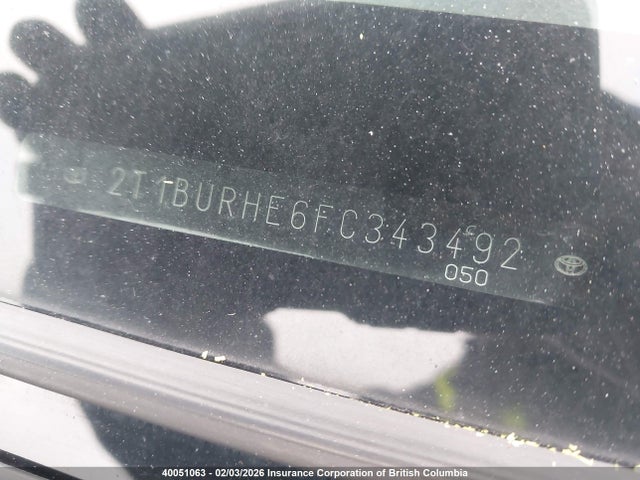 2T1BURHE6FC343492 Toyota Corolla L/le/le Pls/prm/s/s Pls