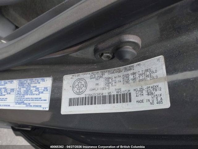 40065362 :رقم المزاد ، 5TDBA23C94S011105 vin ، 2004 Toyota Sienna Le مزاد بيع