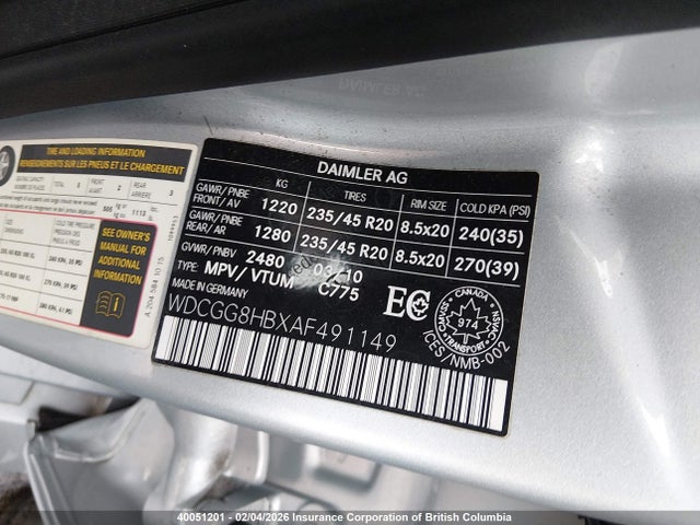 Aukcja sprzedaży 2010 Mercedes-benz Glk 350 4matic, vin: WDCGG8HBXAF491149, numer aukcji: 40051201