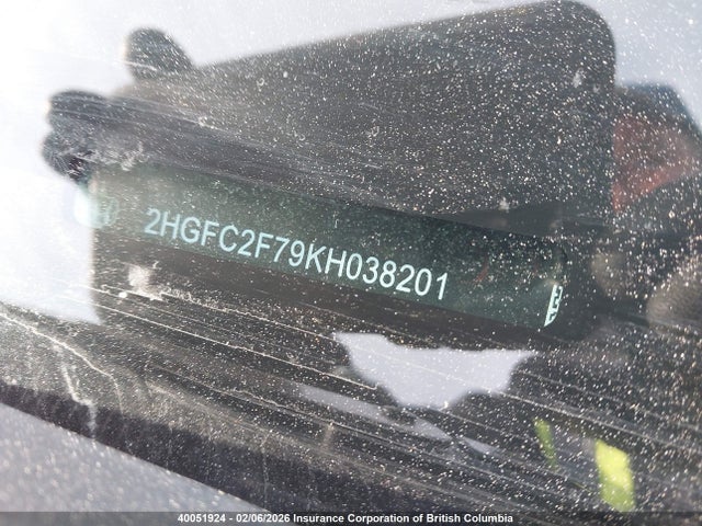 Aukcja sprzedaży 2019 Honda Civic Ex, vin: 2HGFC2F79KH038201, numer aukcji: 40051924