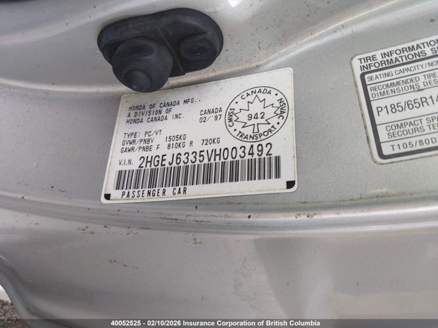 Продаж на аукціоні авто 1997 Honda Civic Cx, vin: 2HGEJ6335VH003492, номер лоту: 40052525