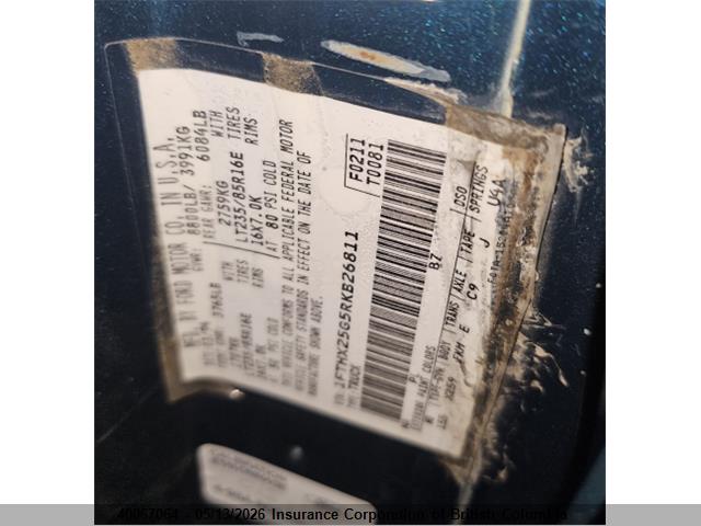40067064 :رقم المزاد ، 1FTHX25G5RKB26811 vin ، 1994 Ford F250 مزاد بيع