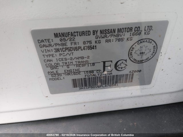 Aukcja sprzedaży 2023 Nissan Kicks Sr, vin: 3N1CP5DV6PL476541, numer aukcji: 40053790