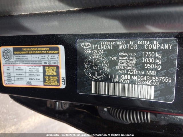Продаж на аукціоні авто 2025 Hyundai Elantra Sel Sport, vin: KMHLM4DG4SU887559, номер лоту: 40066345